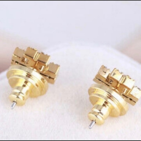 Gold Tory Burch stud earrings - Picture 3 of 3